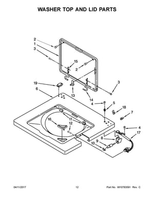 Gobelet doseur de javel pour lave-linge Whirlpool - WP3362952, remplace la référence : 3362952D
