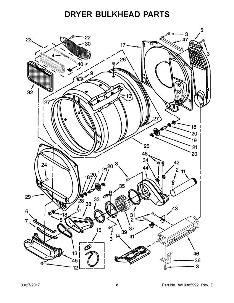 Whirlpool Dryer Thermal Fuse - WP3403607, Replaces: 3391927