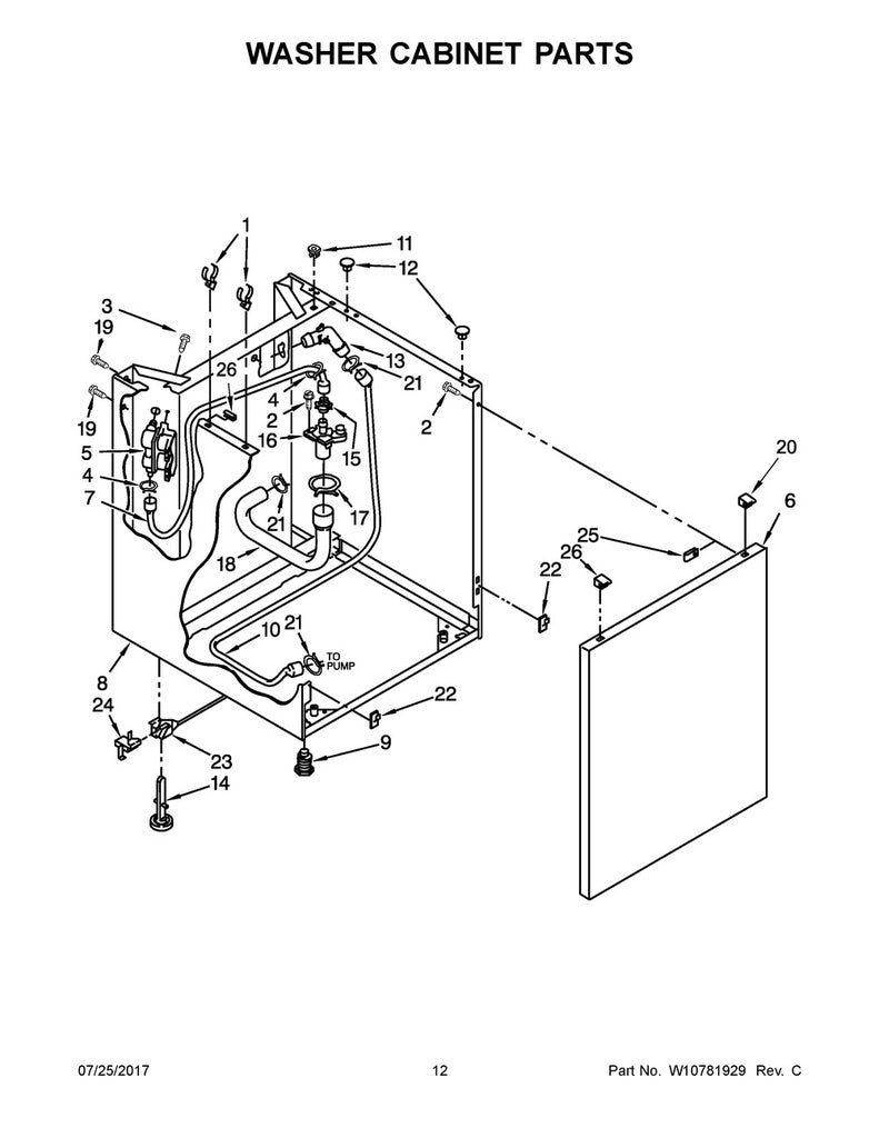 Whirlpool Dryer Leveling Mechanism Clip - WP359364, Replaces: 358639