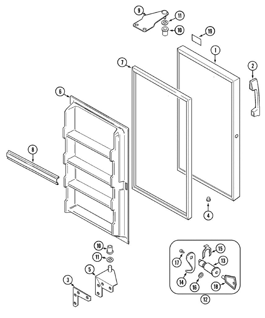 Whirlpool Refrigerator & Freezer Door Gasket (White) - WP4357142, Replaces: 4356931