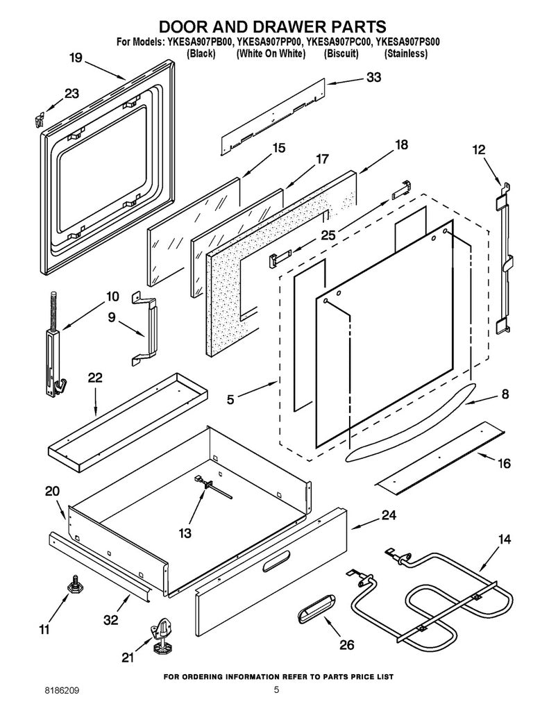 Whirlpool Range, Oven & Cooktop Middle Inner Glass - WP4449263, Replaces: 4449263