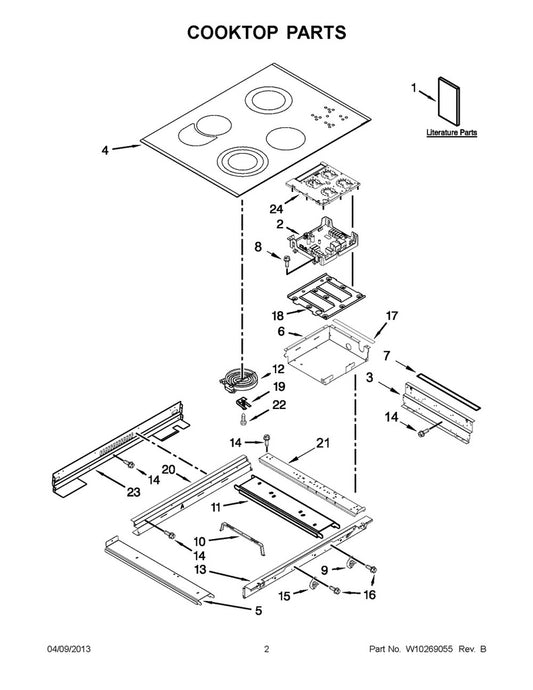 Whirlpool Range, Oven & Cooktop Surface Element (Left Front) - WP4453907, Replaces: 4453907