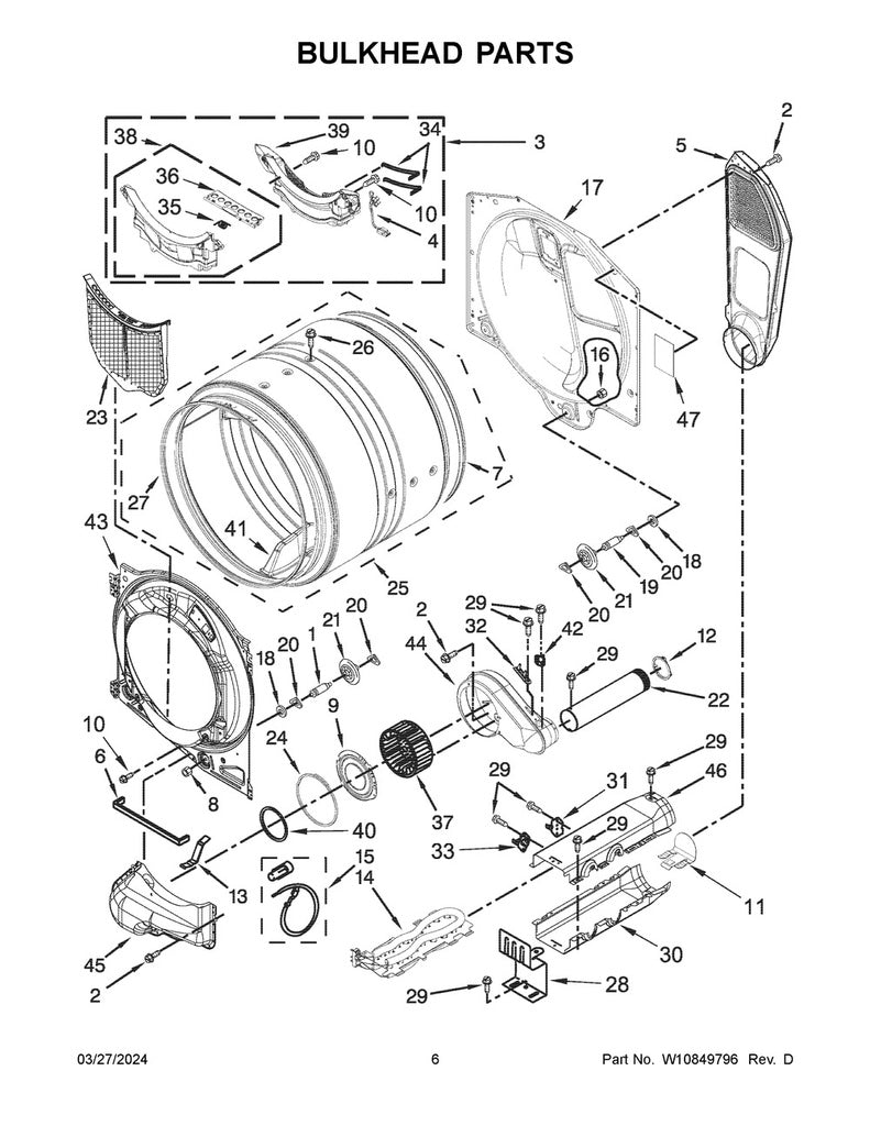 Whirlpool Microwave Screw - WP488729, Replaces: 47273