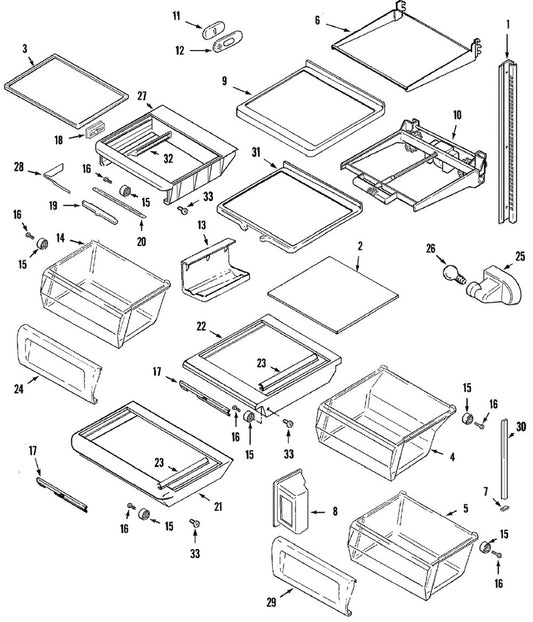 Whirlpool Refrigerator & Freezer Roller Screw - WP61002308, Replaces: 61002308