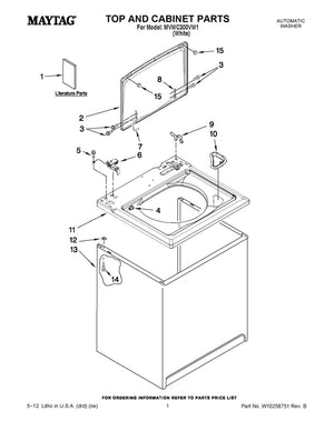 Entretoise pour lave-linge Whirlpool - WP62750, remplace : 62750