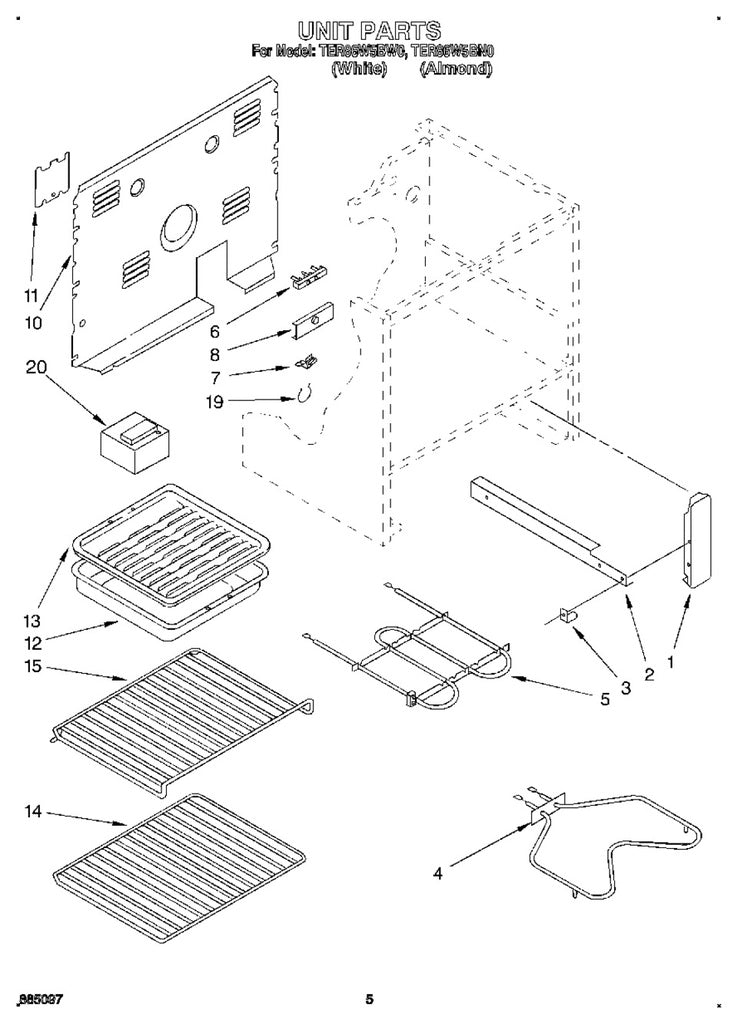 Whirlpool Range, Oven & Cooktop Broil Element - WP660579, Replaces: 308129