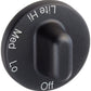 Whirlpool Range, Oven & Cooktop Burner Control Knob - WP71001641, Replaces: 705437