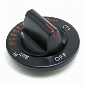 Bouton de brûleur supérieur pour cuisinière, four et table de cuisson Whirlpool (noir) - WP74001253, remplace : 4381524