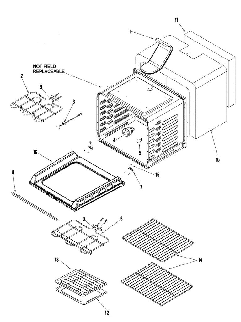 Whirlpool Range, Oven & Cooktop Broil Heating Element - WP74008692, Replaces: 74008692