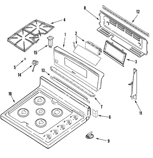 Whirlpool Range, Oven & Cooktop Top Burner Control Knob - WP74010205, Replaces: 74010205