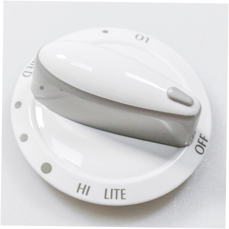 Whirlpool Range, Oven & Cooktop Burner Control Knob (White) - WP74011276, Replaces: 74007792