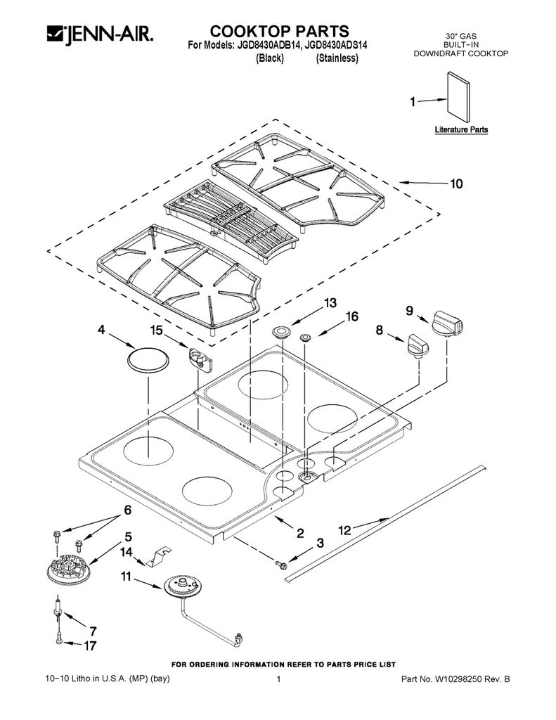 Whirlpool Range, Oven & Cooktop Burner Knob (Chrome) - WP7737P245-60, Replaces: KIP 5D02