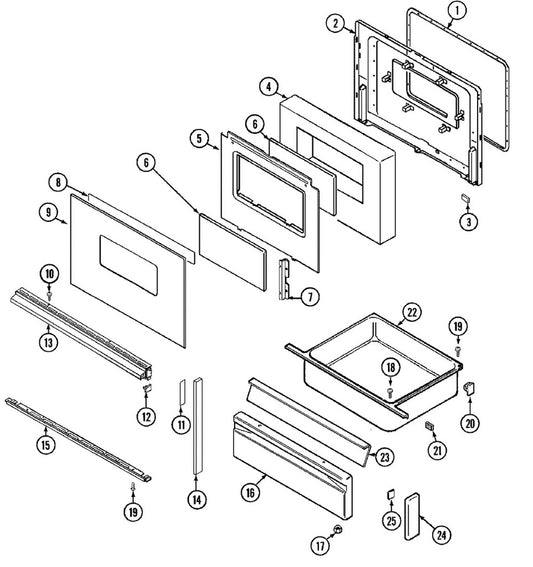 Whirlpool Range, Oven & Cooktop Drawer Support Clip - WP8004P026-60, Replaces: 8004P026-60