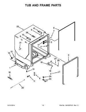 Roue de cuve pour lave-vaisselle Whirlpool - WP8270019, remplace la référence : 8270019
