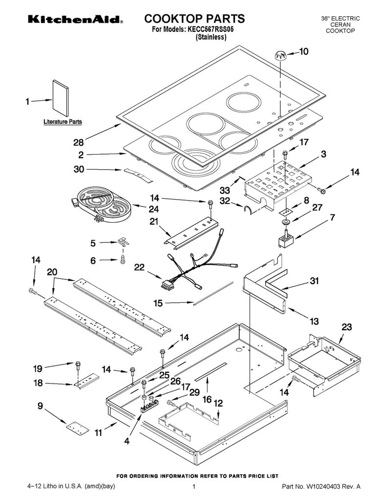 Whirlpool Range, Oven & Cooktop Surface Element (Left Front) - WP8286187, Replaces: 8286187