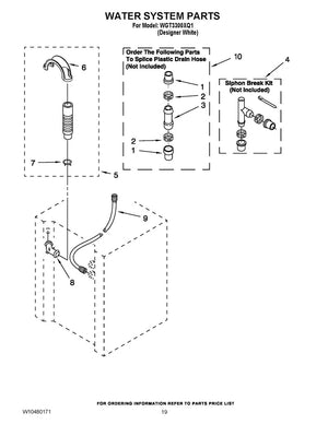 Raccord de tuyau pour lave-linge Whirlpool - WP95440, remplace : 95440