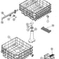 Whirlpool Dishwasher Silverware Basket (White) - WP99001576, Replaces: 99001576