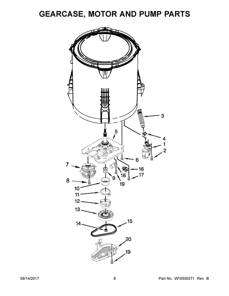 Whirlpool Washer Shift Actuator - WPW10006355, Replaces: W10006355