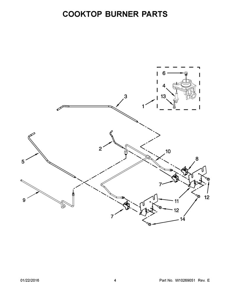 Whirlpool Range, Oven & Cooktop Surface Burner Igniter - WPW10110378, Replaces: 74011755