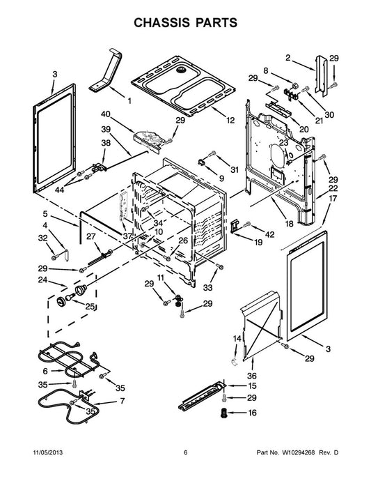 Whirlpool Range, Oven & Cooktop Range Top Drawer Glide - WPW10114344