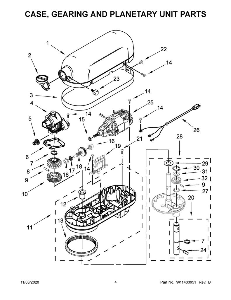 Whirlpool Small Appliance Stand Mixer Front Bearing - WPW10170080