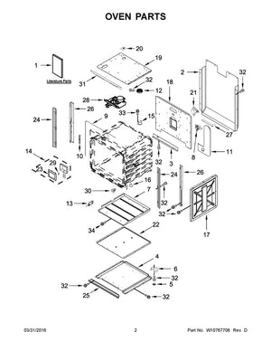 Whirlpool Range /Oven Vent Trim - WPW10176036, Replaces: W10176036