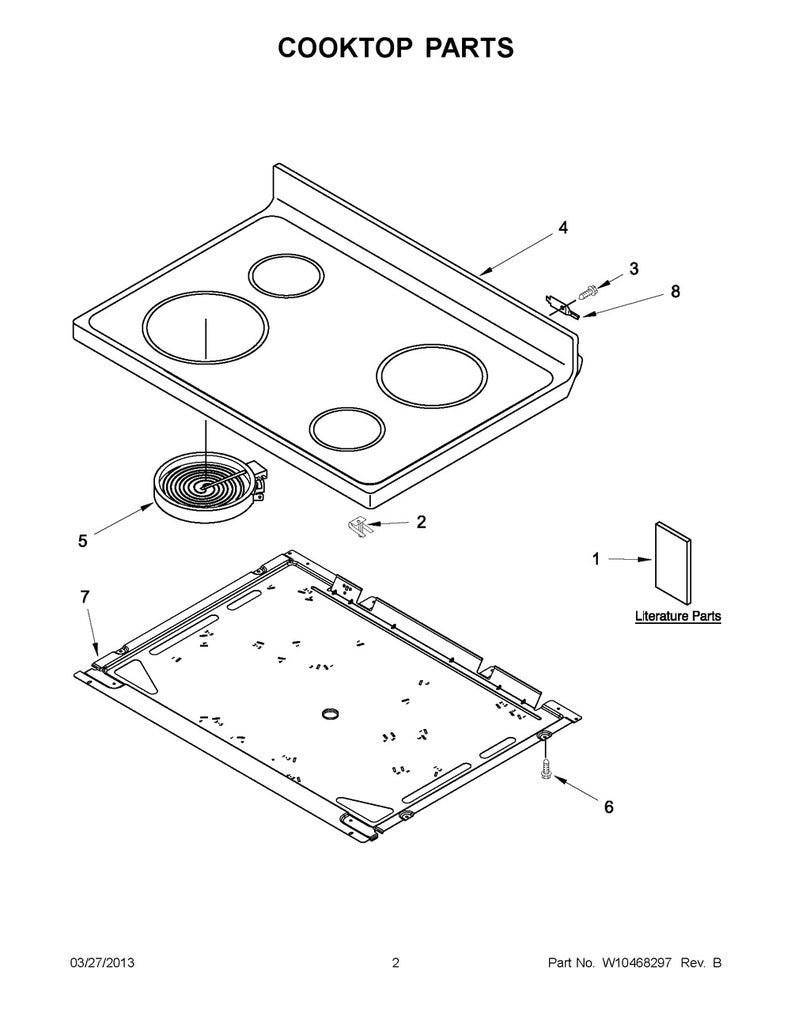Whirlpool Range, Oven & Cooktop Range Radiant Surface Element, 3000W - WPW10178016