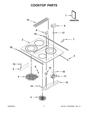 Whirlpool Range /Oven Dual Surface Element - WPW10178022, Replaces: W10178022