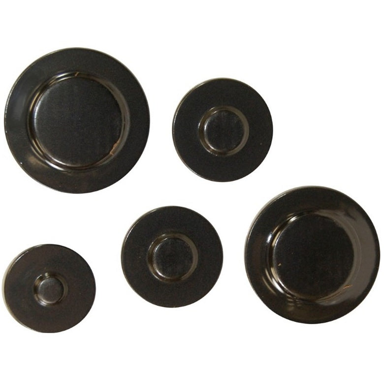 Whirlpool Range, Oven & Cooktop Surface Burner Cap Kit - Black - WPW10183374, Replaces: W10183374