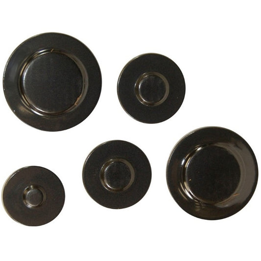 Whirlpool Range, Oven & Cooktop Surface Burner Cap Kit - Black - WPW10183374, Replaces: W10183374