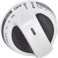 Whirlpool Range, Oven & Cooktop Burner Control Knob (White/Gray) - WPW10193253, Replaces: 9762764WH