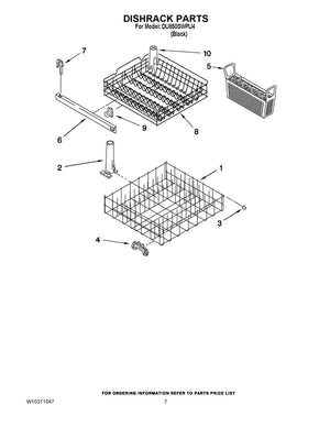 Whirlpool Dishwasher Upper Dishrack Roller Assembly - WPW10204131
