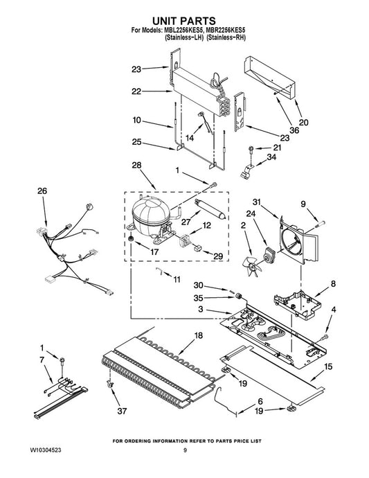 Whirlpool Refrigerator & Freezer Power Cord & Wire Harness Assembly - WPW10234024, Replaces: W10234024