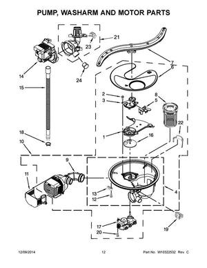 Whirlpool Dishwasher Pump and Motor Assembly - WPW10234567, Replaces: 8579269