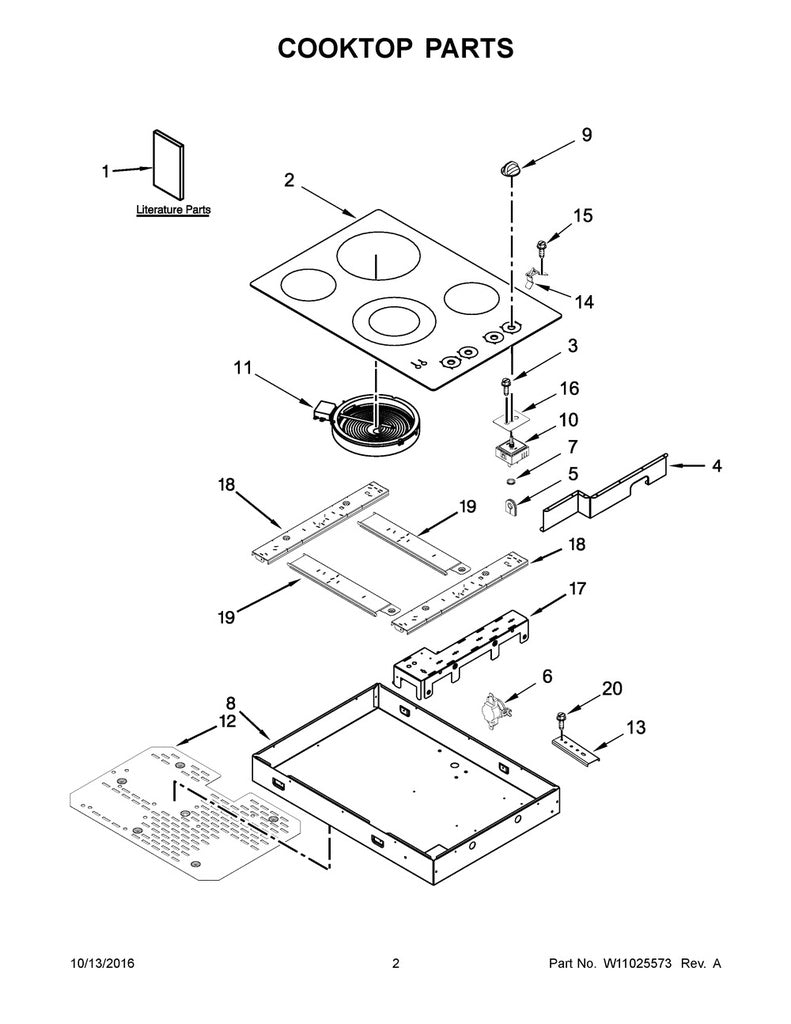 Whirlpool Range, Oven & Cooktop Dual Radiant Surface Element - WPW10251107, Replaces: W10251107