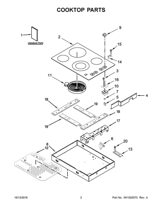 Whirlpool Range, Oven & Cooktop Dual Radiant Surface Element - WPW10251107, Replaces: W10251107