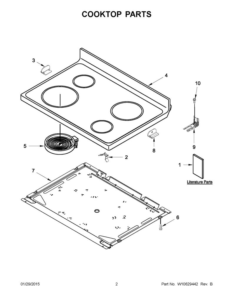 Whirlpool Range, Oven & Cooktop Range Cooktop - WPW10254671