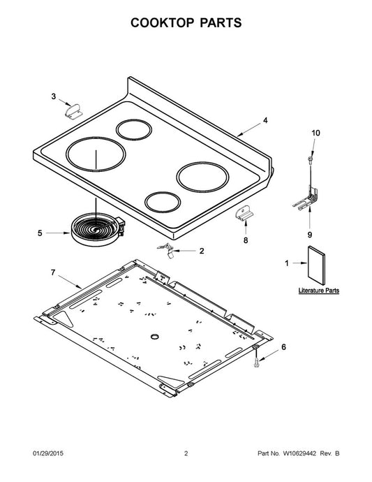 Whirlpool Range, Oven & Cooktop Range Cooktop - WPW10254671