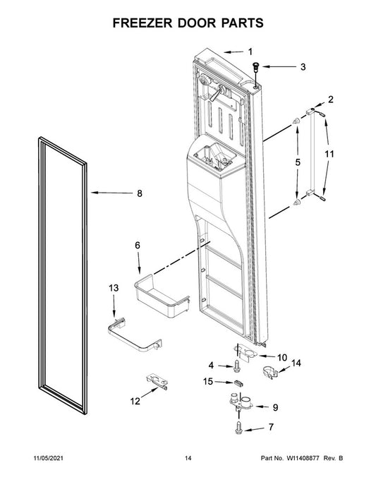 Whirlpool Refrigerator & Freezer Door Closing Cam - WPW10257206, Replaces: W10257206