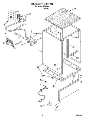 Tuyau de vidange et de remplissage pour lave-vaisselle Whirlpool - WPW10273574, remplace la référence : 3370321