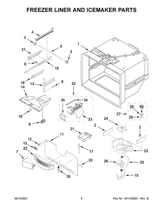 Whirlpool Refrigerator & Freezer Drawer Slide Rail - WPW10284692, Replaces: 12846607