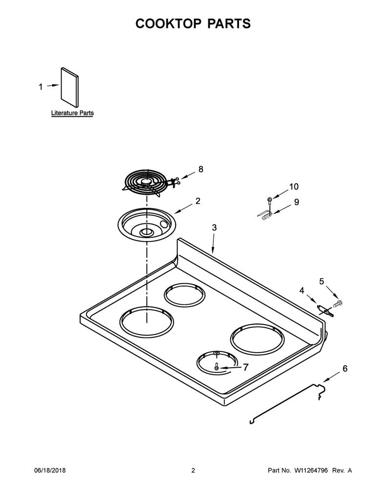 Whirlpool Range, Oven & Cooktop Range Surface Element Receptacle Kit - WPW10295595