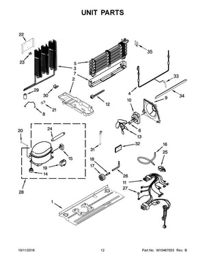 Serpentin d'évaporateur pour réfrigérateur et congélateur Whirlpool - WPW10314205, remplace : W10314205