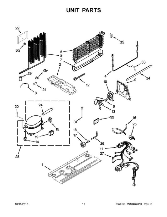 Whirlpool Refrigerator & Freezer Evaporator Coil - WPW10314205, Replaces: W10314205