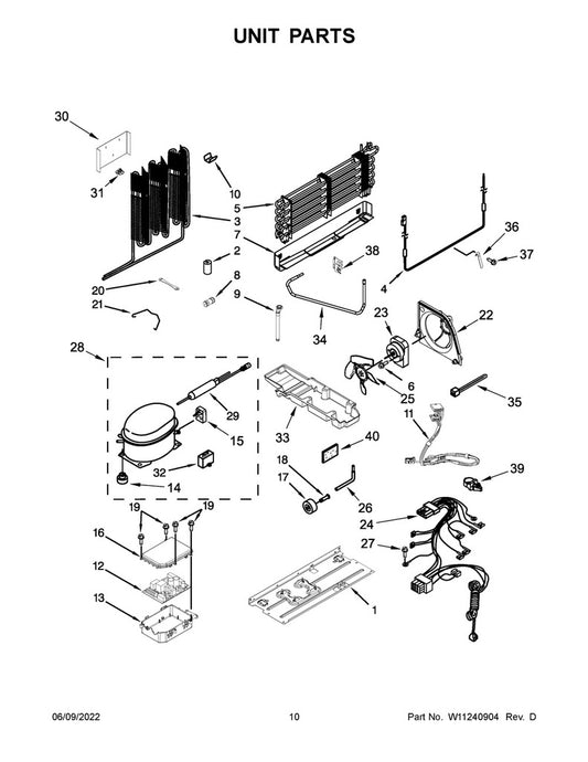 Whirlpool Refrigerator & Freezer Evaporator - WPW10321158, Replaces: W10321158