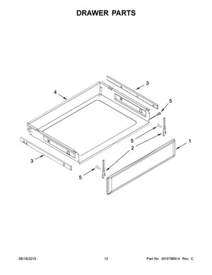 Whirlpool Range /Oven Range Drawer Panel, Stainless - WPW10330044