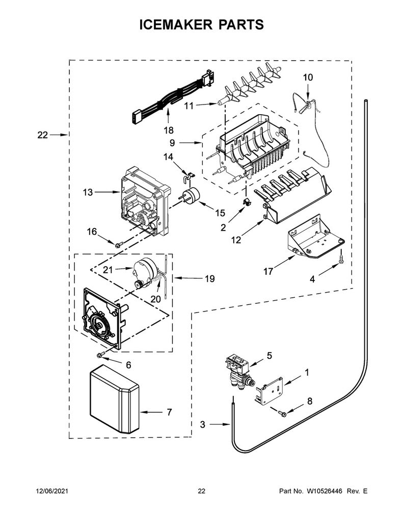 Whirlpool Refrigerator & Freezer Dual Water Inlet Valve - WPW10341320, Replaces: W10341320