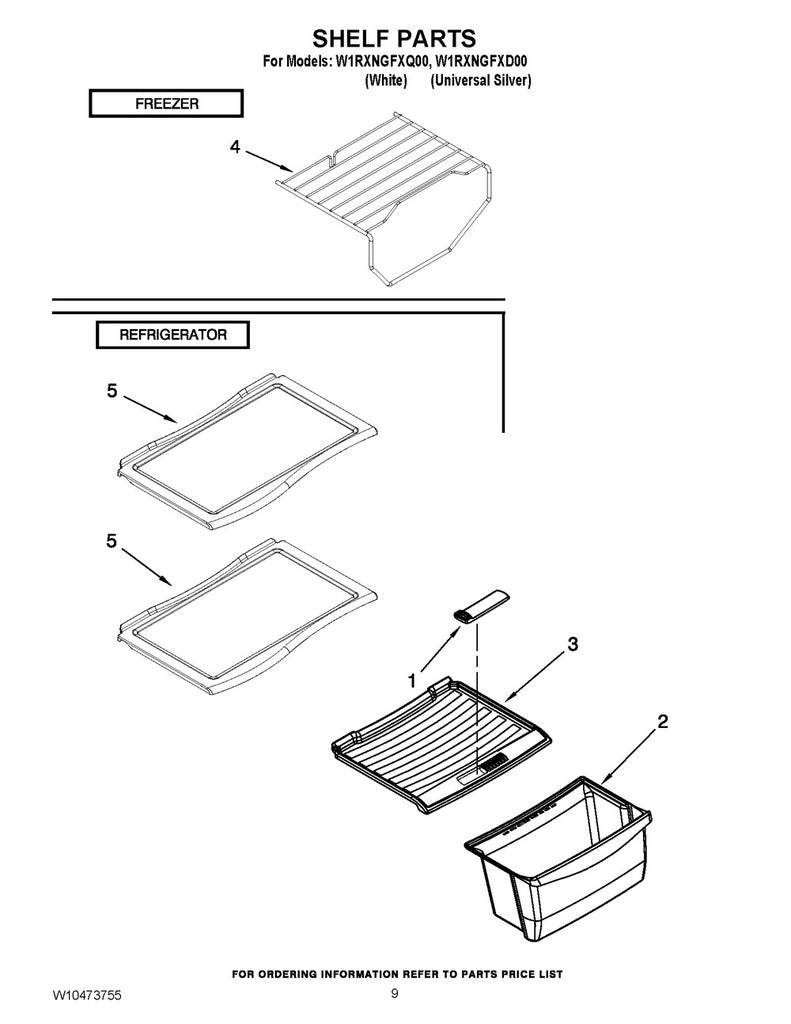 Whirlpool Refrigerator & Freezer Crisper Cover - WPW10348339, Replaces: 2222268