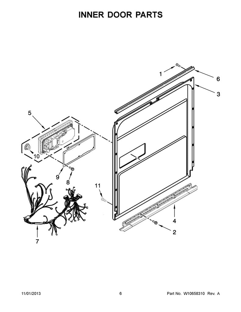 Whirlpool Dishwasher Screw - WPW10348409, Replaces: 01000700