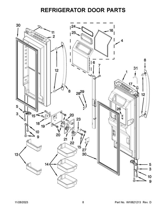 Whirlpool Refrigerator & Freezer Nameplate - WPW10391355, Replaces: W10391355